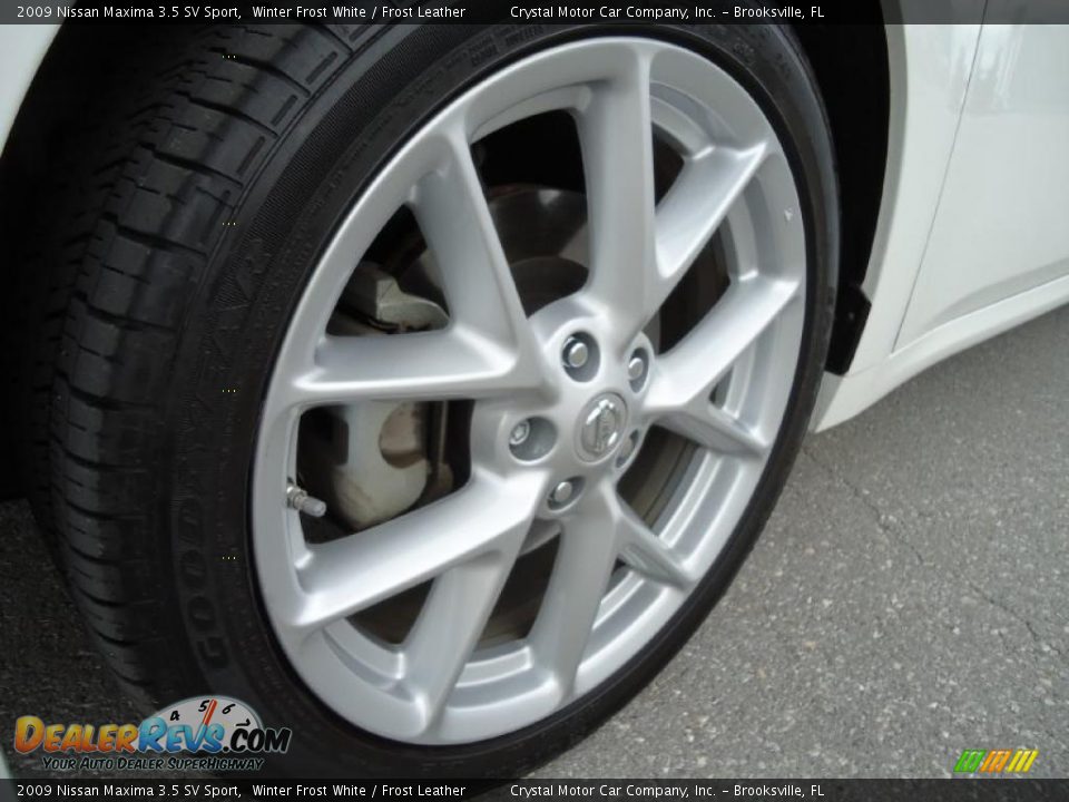 2009 Nissan Maxima 3.5 SV Sport Winter Frost White / Frost Leather Photo #24