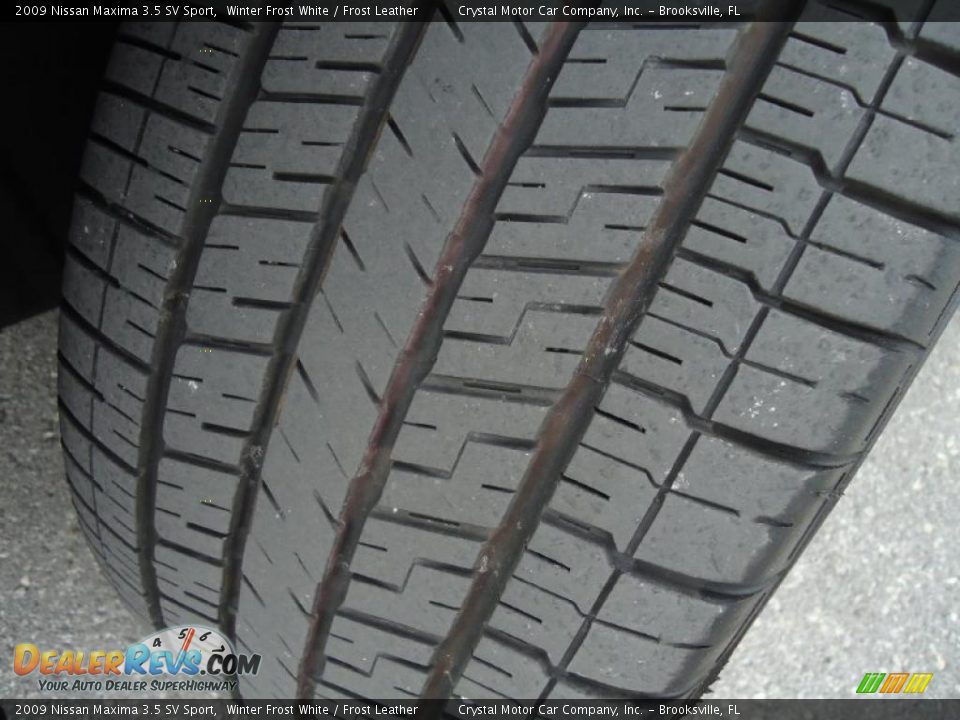 2009 Nissan Maxima 3.5 SV Sport Winter Frost White / Frost Leather Photo #25