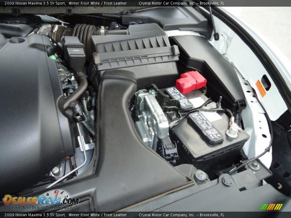 2009 Nissan Maxima 3.5 SV Sport Winter Frost White / Frost Leather Photo #26