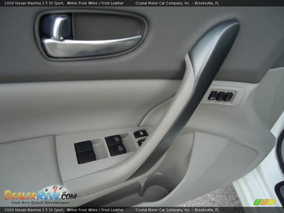 2009 Nissan Maxima 3.5 SV Sport Winter Frost White / Frost Leather Photo #29