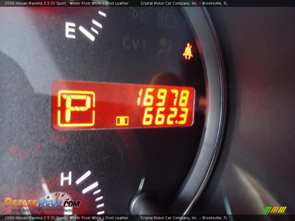 2009 Nissan Maxima 3.5 SV Sport Winter Frost White / Frost Leather Photo #30
