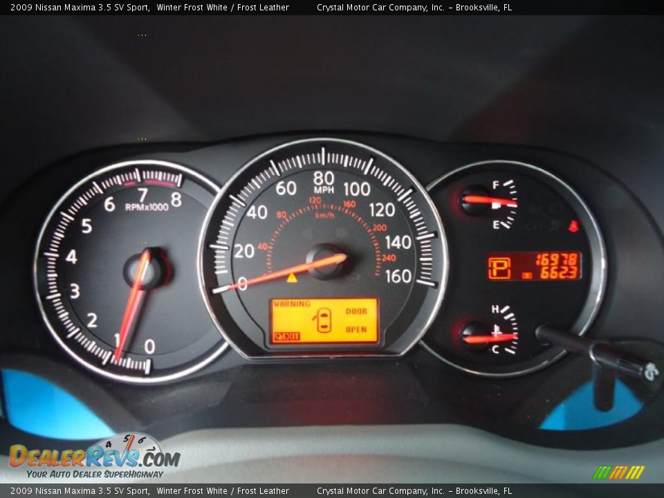 2009 Nissan Maxima 3.5 SV Sport Winter Frost White / Frost Leather Photo #31