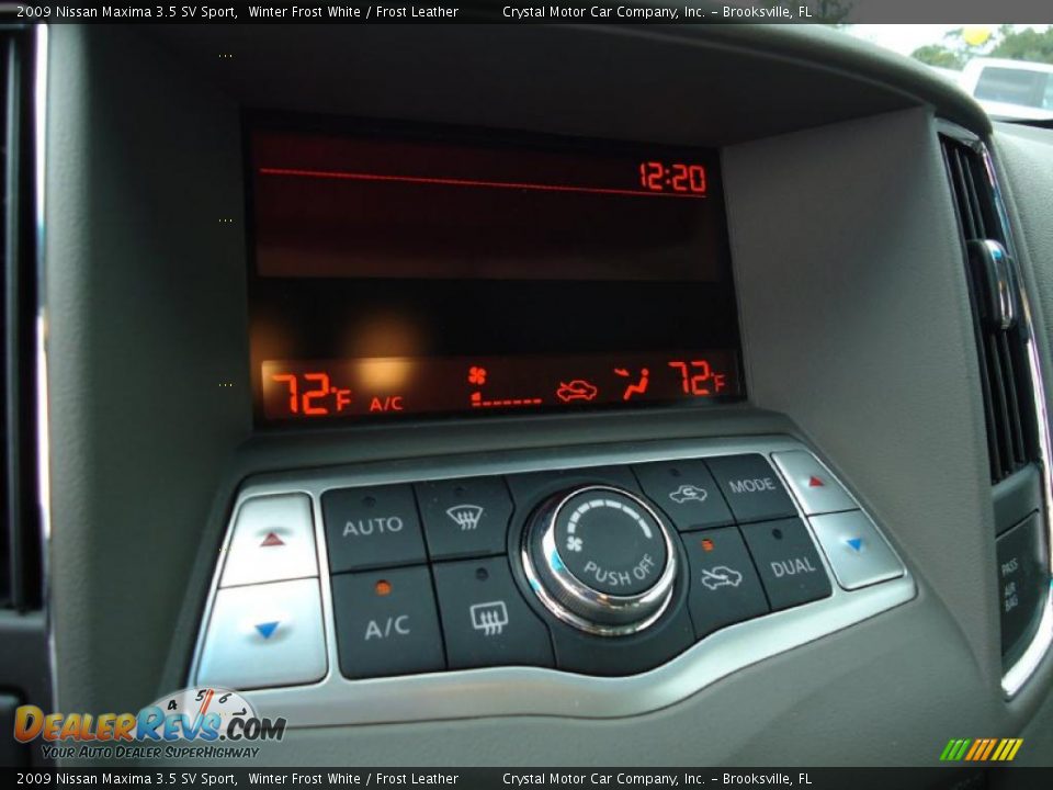 2009 Nissan Maxima 3.5 SV Sport Winter Frost White / Frost Leather Photo #33