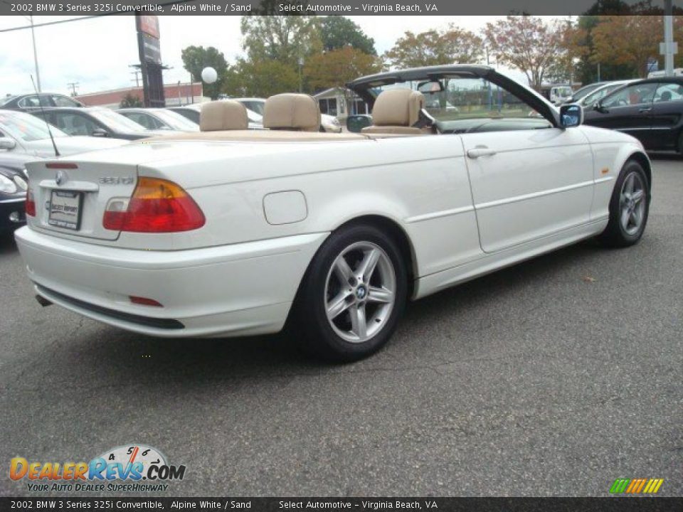 2002 BMW 3 Series 325i Convertible Alpine White / Sand Photo #6