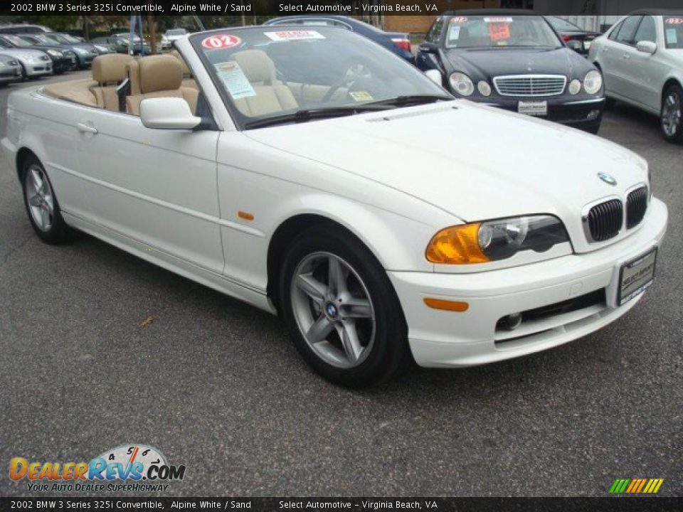 2002 BMW 3 Series 325i Convertible Alpine White / Sand Photo #8