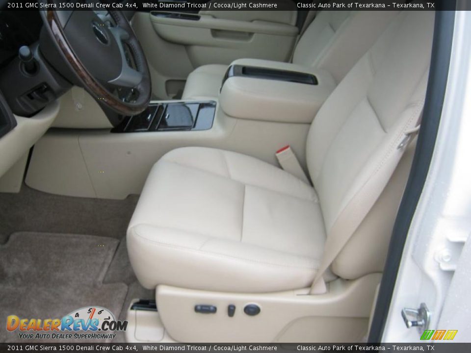 2011 GMC Sierra 1500 Denali Crew Cab 4x4 White Diamond Tricoat / Cocoa/Light Cashmere Photo #16
