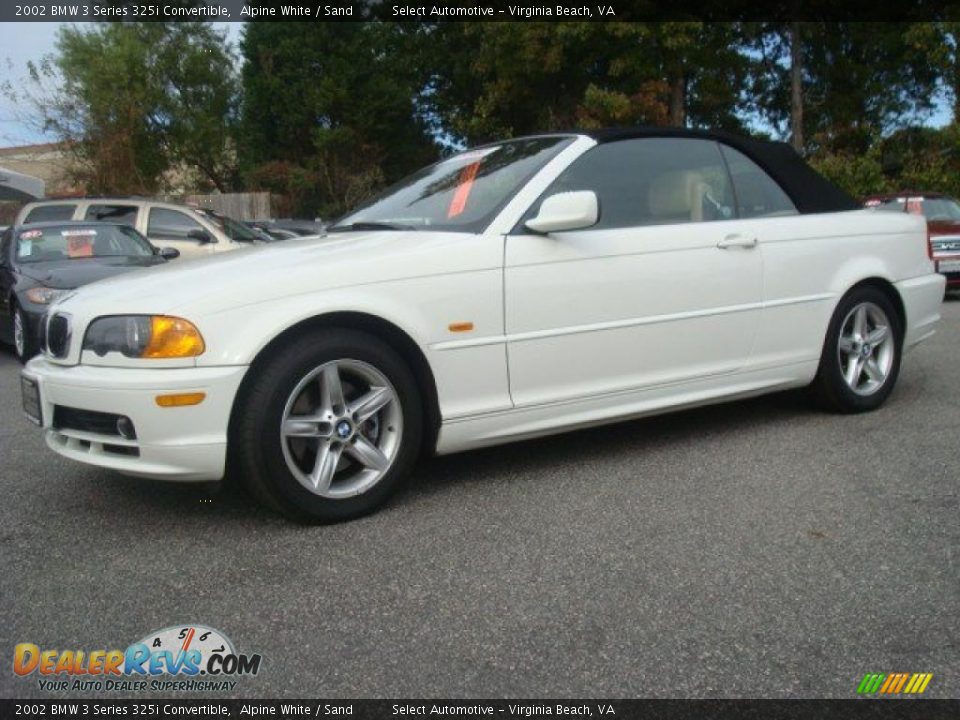 2002 BMW 3 Series 325i Convertible Alpine White / Sand Photo #23