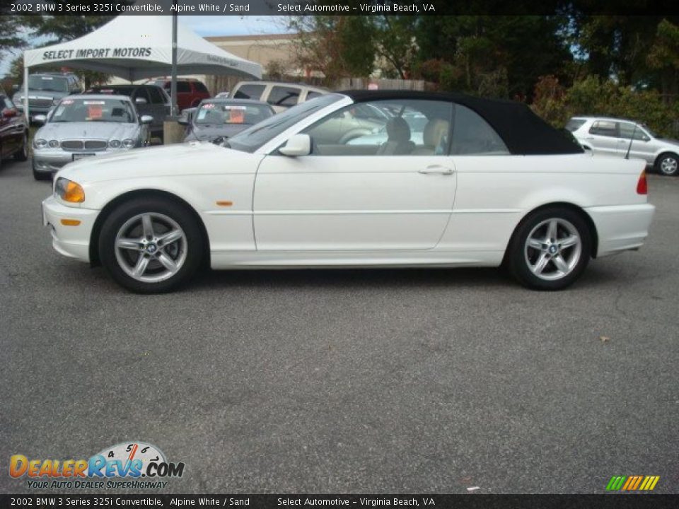 2002 BMW 3 Series 325i Convertible Alpine White / Sand Photo #24