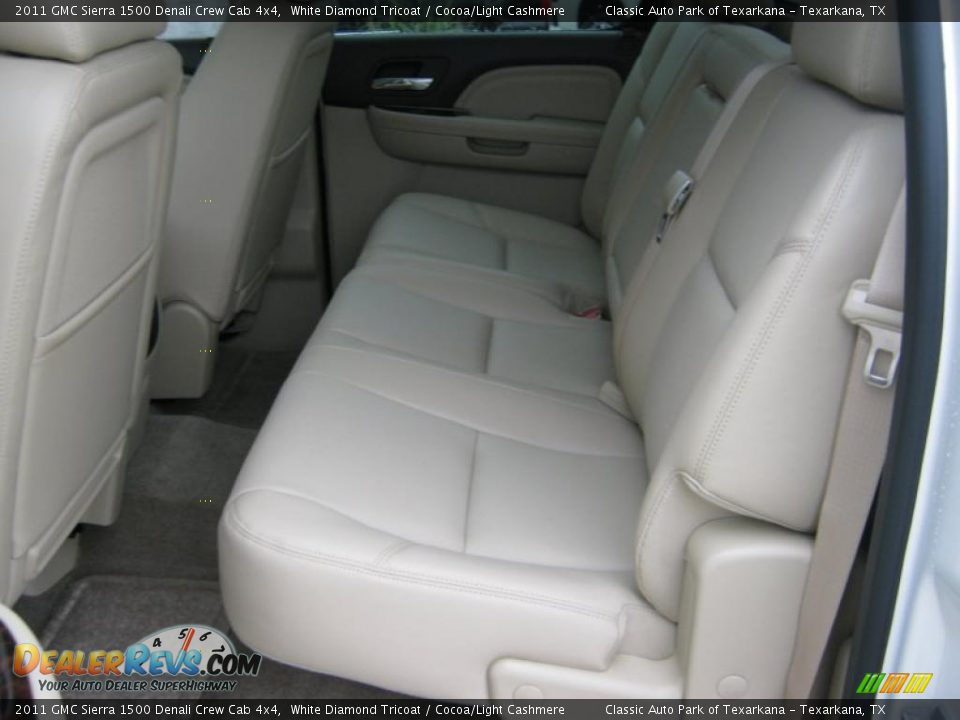 2011 GMC Sierra 1500 Denali Crew Cab 4x4 White Diamond Tricoat / Cocoa/Light Cashmere Photo #18