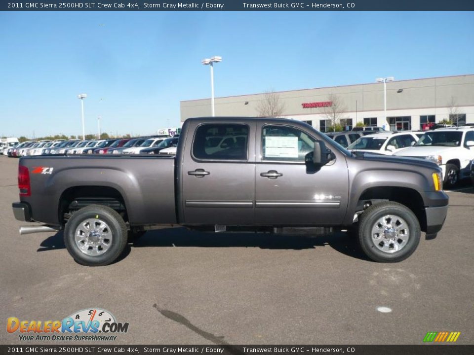 2011 GMC Sierra 2500HD SLT Crew Cab 4x4 Storm Gray Metallic / Ebony Photo #3