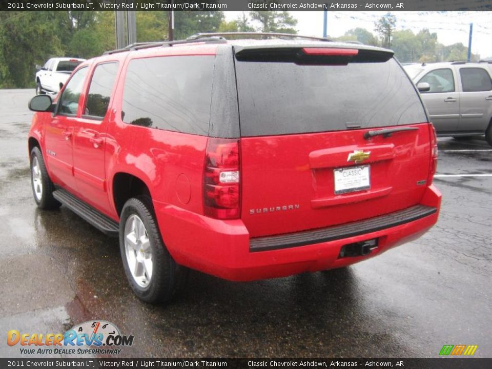 2011 Chevrolet Suburban LT Victory Red / Light Titanium/Dark Titanium Photo #3