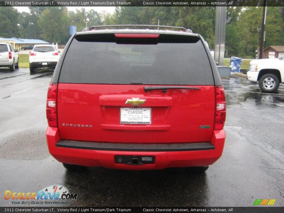 2011 Chevrolet Suburban LT Victory Red / Light Titanium/Dark Titanium Photo #4