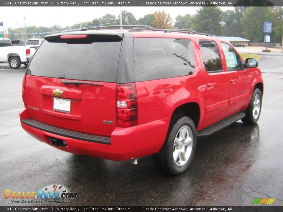 2011 Chevrolet Suburban LT Victory Red / Light Titanium/Dark Titanium Photo #5