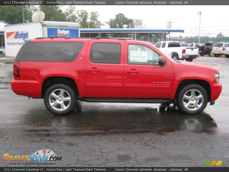 2011 Chevrolet Suburban LT Victory Red / Light Titanium/Dark Titanium Photo #6