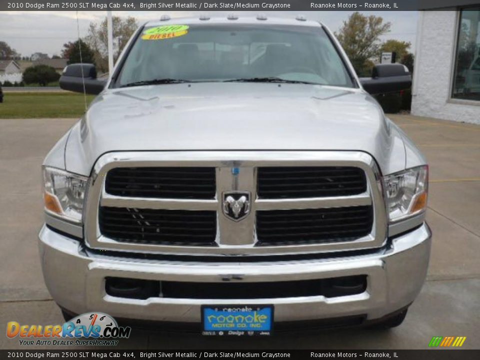 2010 Dodge Ram 2500 SLT Mega Cab 4x4 Bright Silver Metallic / Dark Slate/Medium Graystone Photo #3