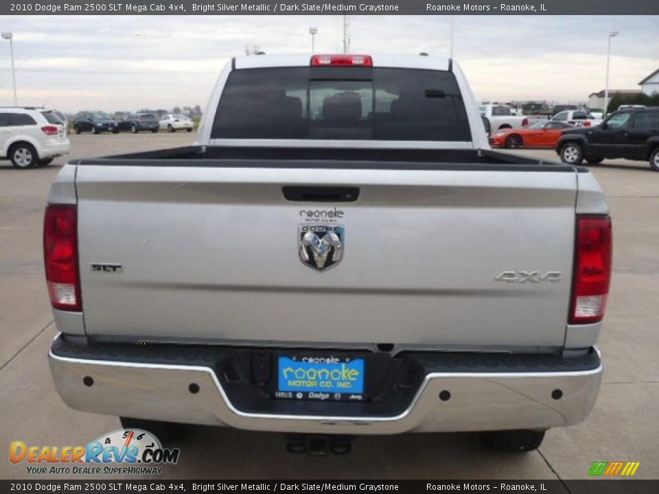 2010 Dodge Ram 2500 SLT Mega Cab 4x4 Bright Silver Metallic / Dark Slate/Medium Graystone Photo #7