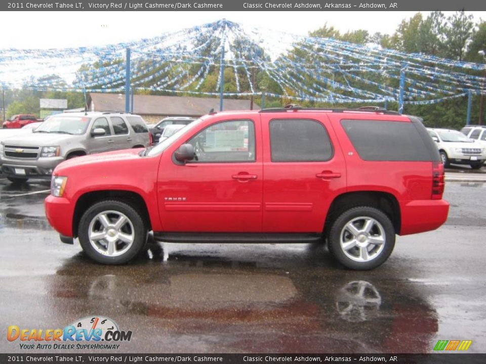 2011 Chevrolet Tahoe LT Victory Red / Light Cashmere/Dark Cashmere Photo #2