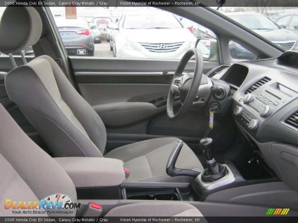 Gray Interior 2006 Honda Civic Ex Sedan Photo 7