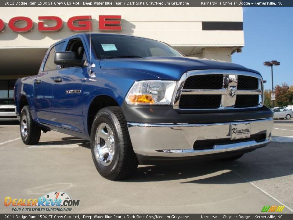 2011 Dodge Ram 1500 ST Crew Cab 4x4 Deep Water Blue Pearl / Dark Slate Gray/Medium Graystone Photo #1