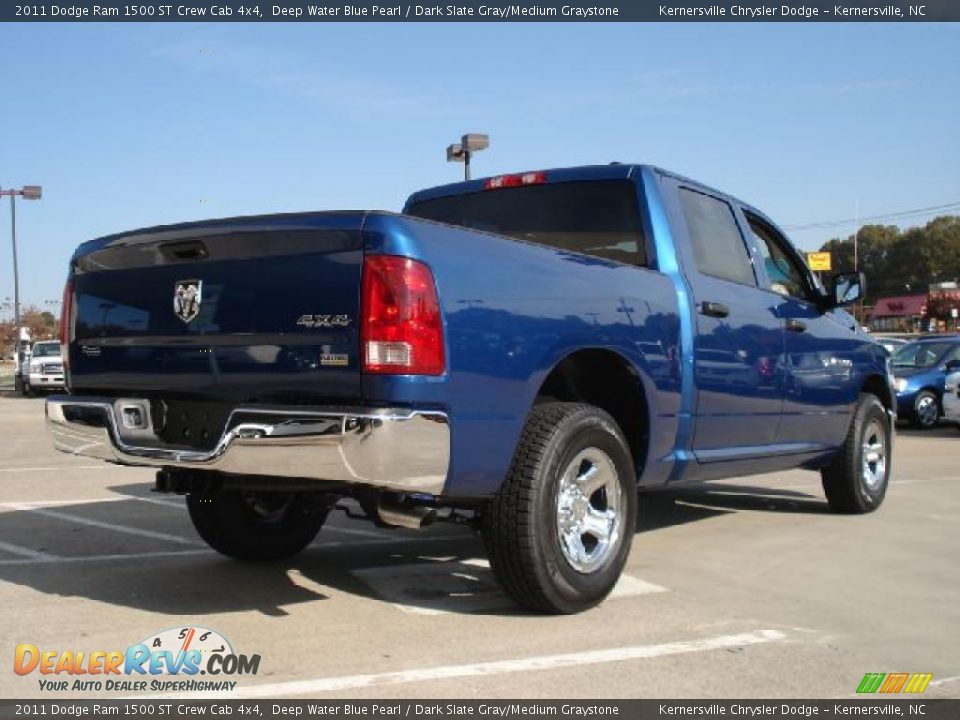 Deep Water Blue Pearl 2011 Dodge Ram 1500 ST Crew Cab 4x4 Photo #3