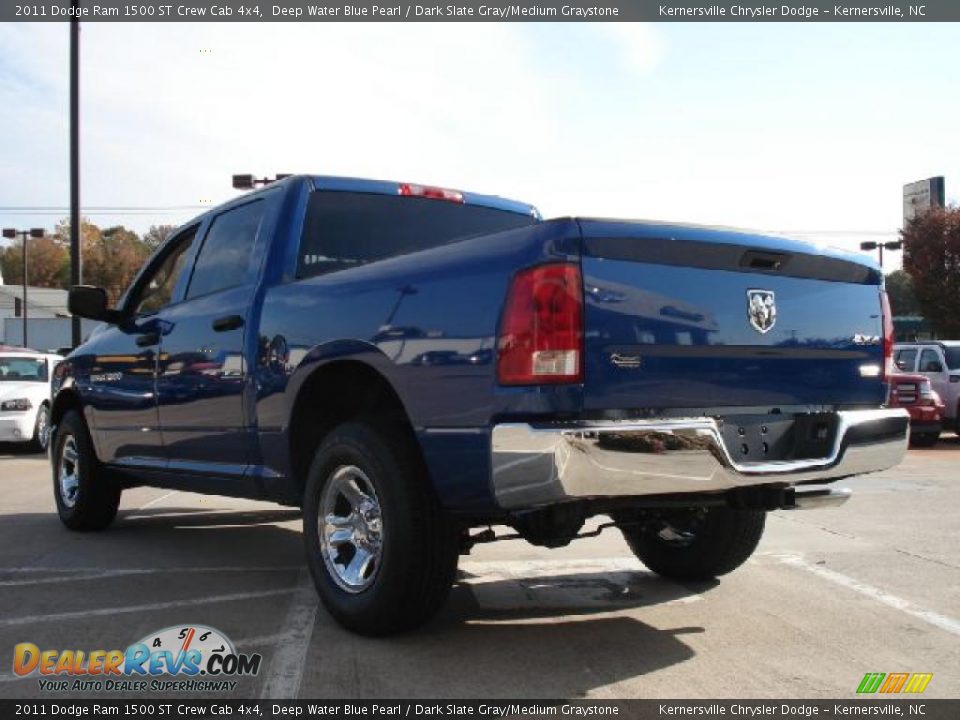 2011 Dodge Ram 1500 ST Crew Cab 4x4 Deep Water Blue Pearl / Dark Slate Gray/Medium Graystone Photo #5