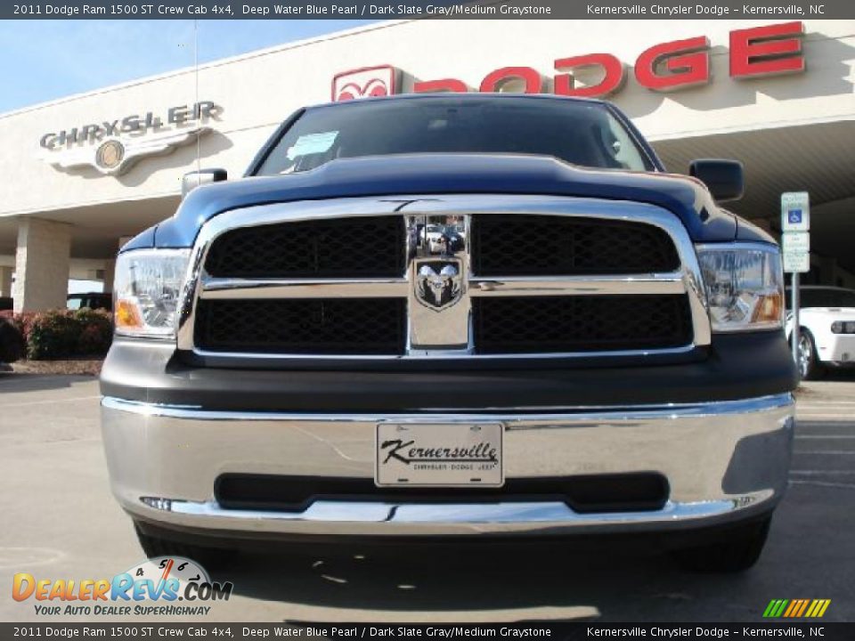 2011 Dodge Ram 1500 ST Crew Cab 4x4 Deep Water Blue Pearl / Dark Slate Gray/Medium Graystone Photo #8