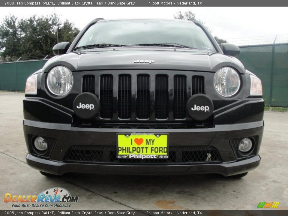 2008 Jeep Compass RALLYE Brilliant Black Crystal Pearl / Dark Slate Gray Photo #9