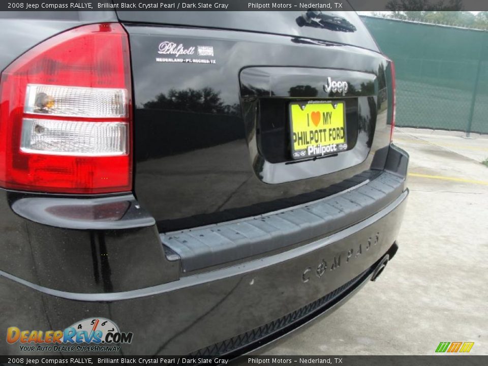 2008 Jeep Compass RALLYE Brilliant Black Crystal Pearl / Dark Slate Gray Photo #27