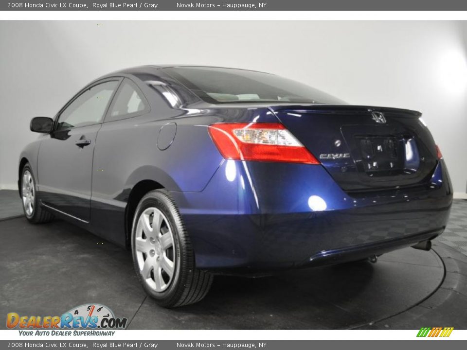 2008 Honda Civic LX Coupe Royal Blue Pearl / Gray Photo #3