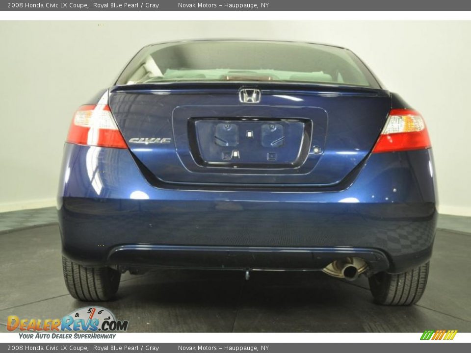 2008 Honda Civic LX Coupe Royal Blue Pearl / Gray Photo #4