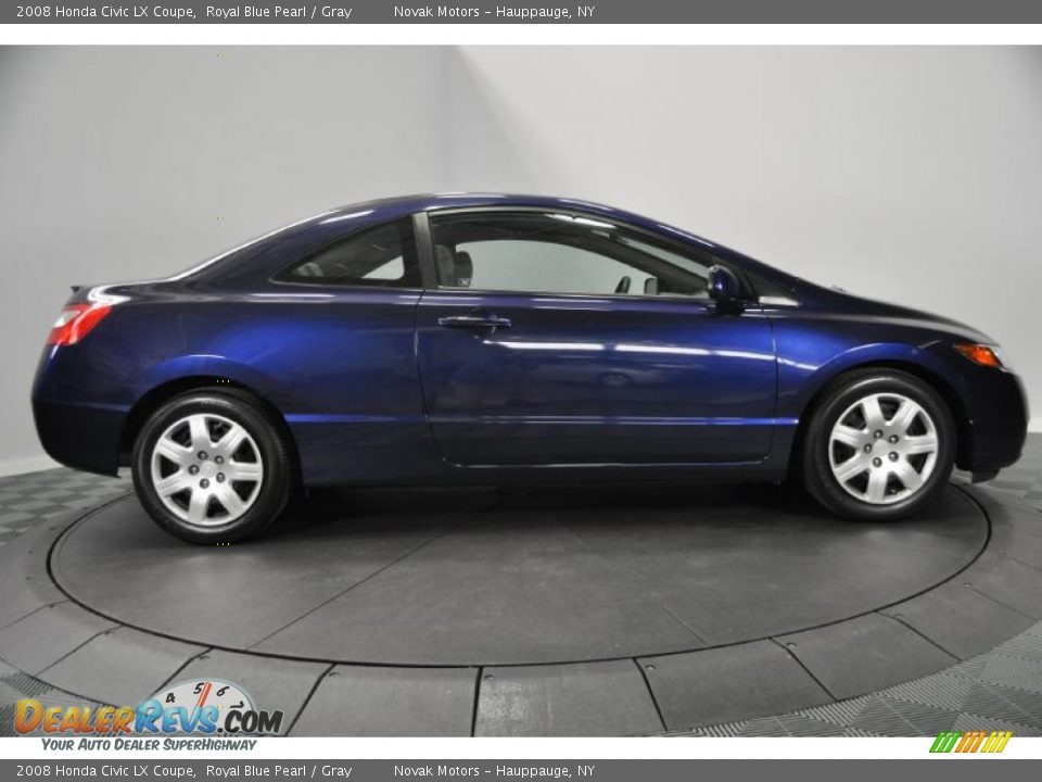 2008 Honda Civic LX Coupe Royal Blue Pearl / Gray Photo #6