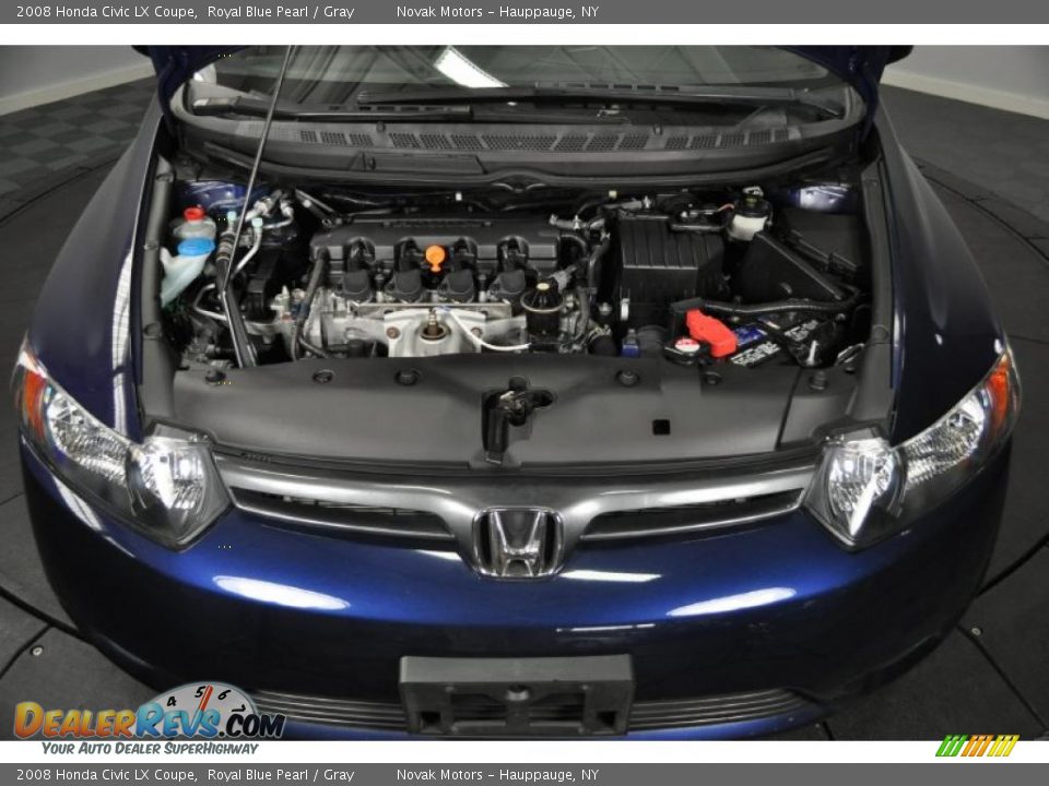 2008 Honda Civic LX Coupe Royal Blue Pearl / Gray Photo #9