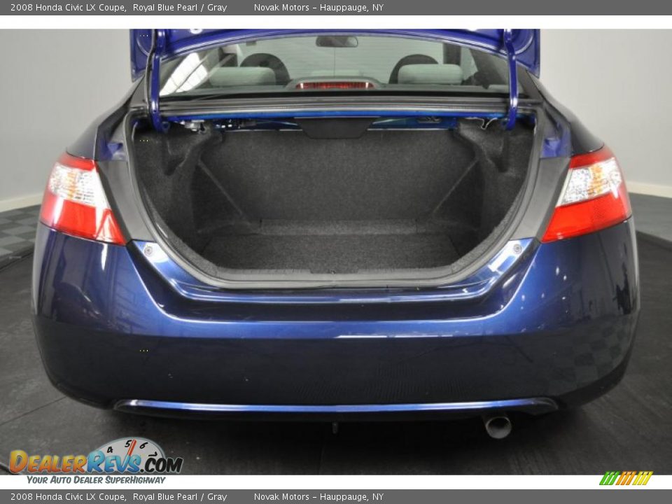 2008 Honda Civic LX Coupe Royal Blue Pearl / Gray Photo #16