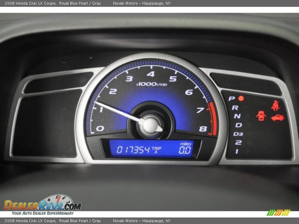 2008 Honda Civic LX Coupe Royal Blue Pearl / Gray Photo #27