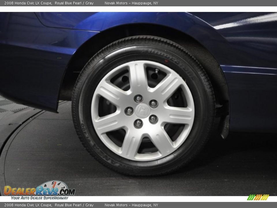 2008 Honda Civic LX Coupe Royal Blue Pearl / Gray Photo #28