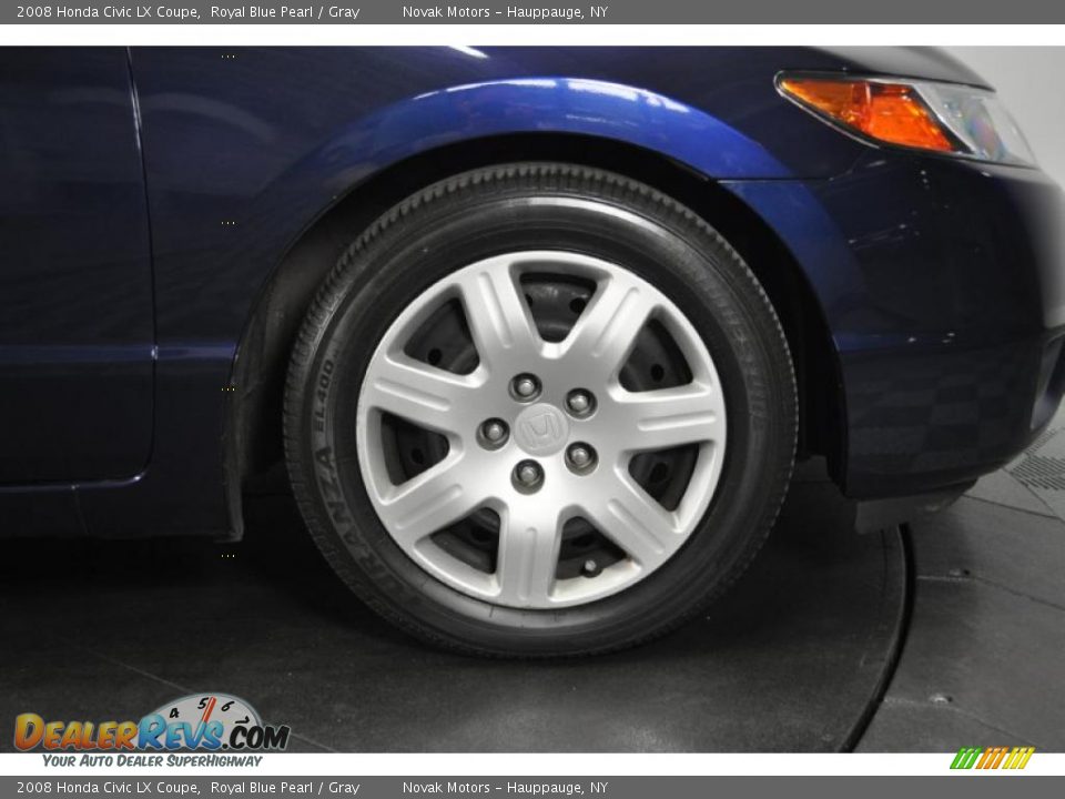 2008 Honda Civic LX Coupe Royal Blue Pearl / Gray Photo #29