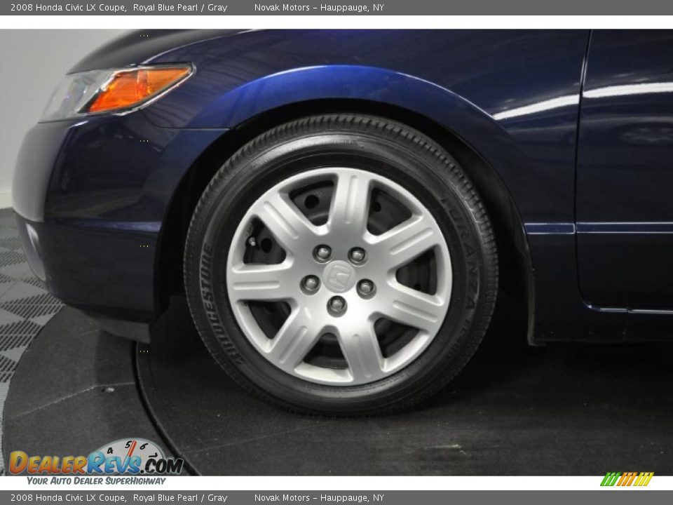 2008 Honda Civic LX Coupe Royal Blue Pearl / Gray Photo #30