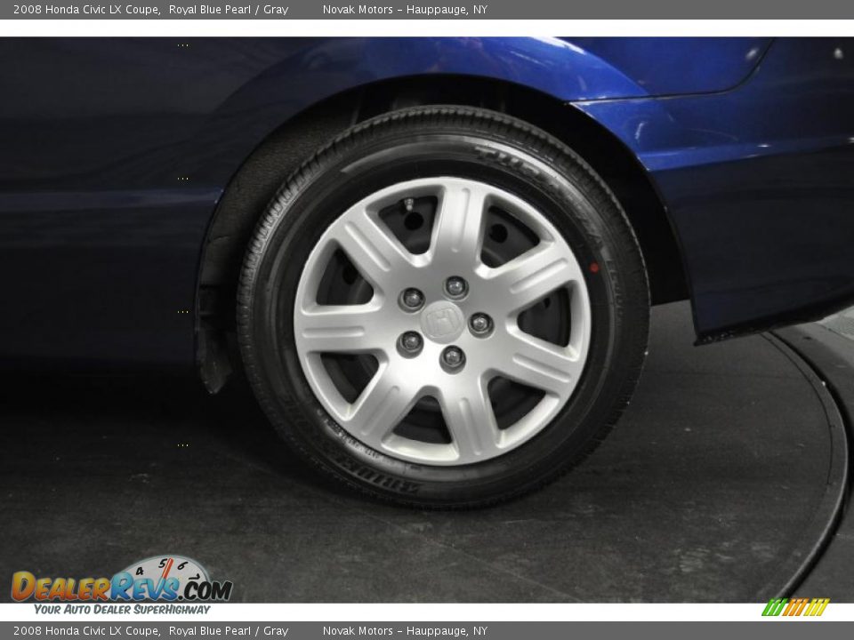 2008 Honda Civic LX Coupe Royal Blue Pearl / Gray Photo #31