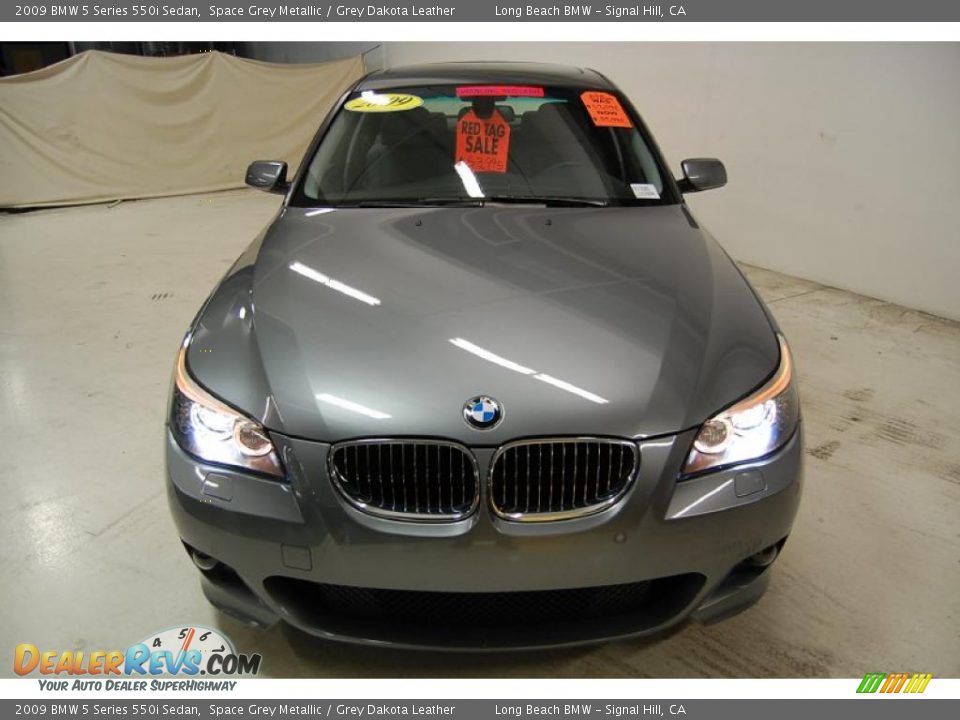 2009 BMW 5 Series 550i Sedan Space Grey Metallic / Grey Dakota Leather Photo #5