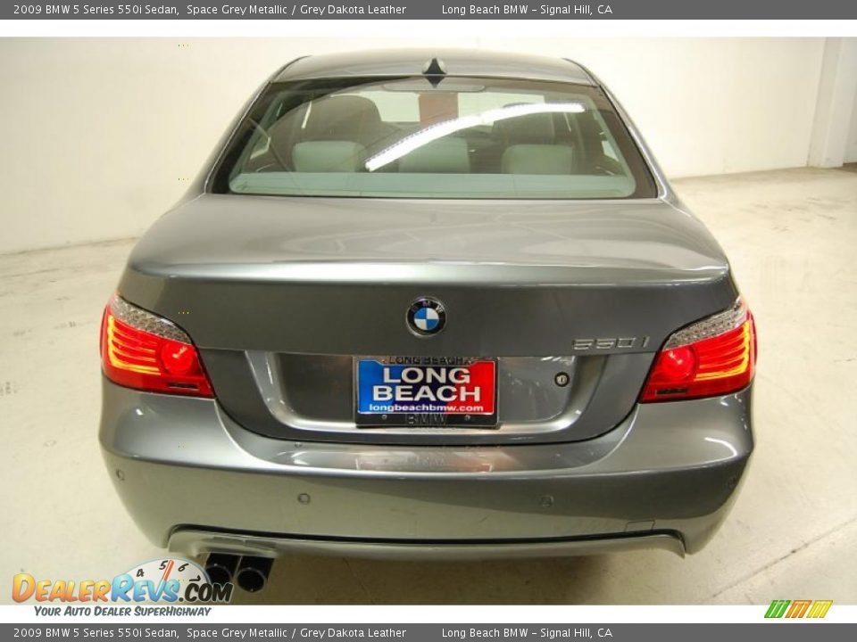 2009 BMW 5 Series 550i Sedan Space Grey Metallic / Grey Dakota Leather Photo #8