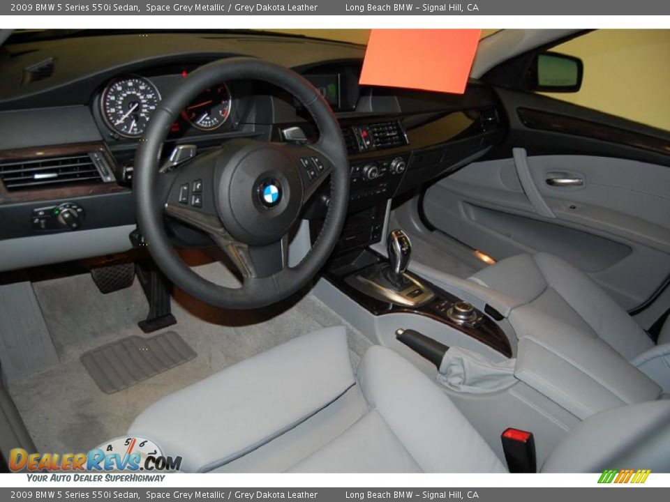 Grey Dakota Leather Interior - 2009 BMW 5 Series 550i Sedan Photo #19