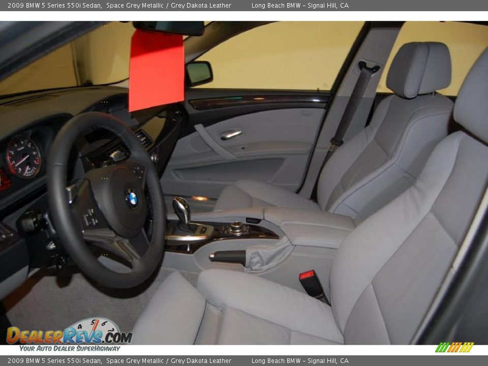 Grey Dakota Leather Interior - 2009 BMW 5 Series 550i Sedan Photo #20