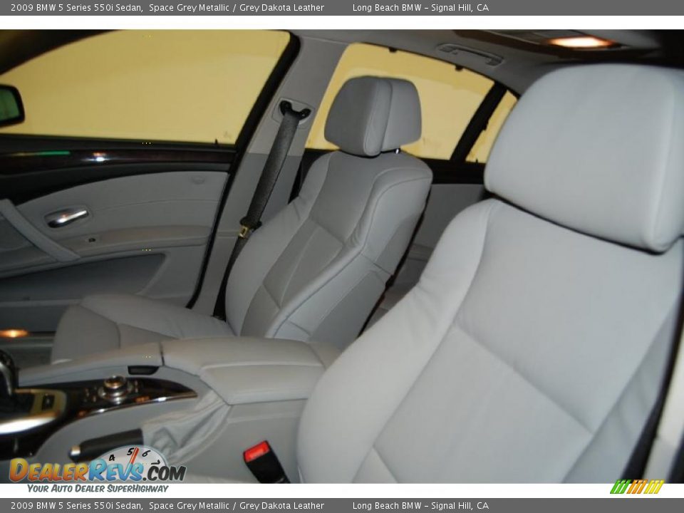 Grey Dakota Leather Interior - 2009 BMW 5 Series 550i Sedan Photo #21