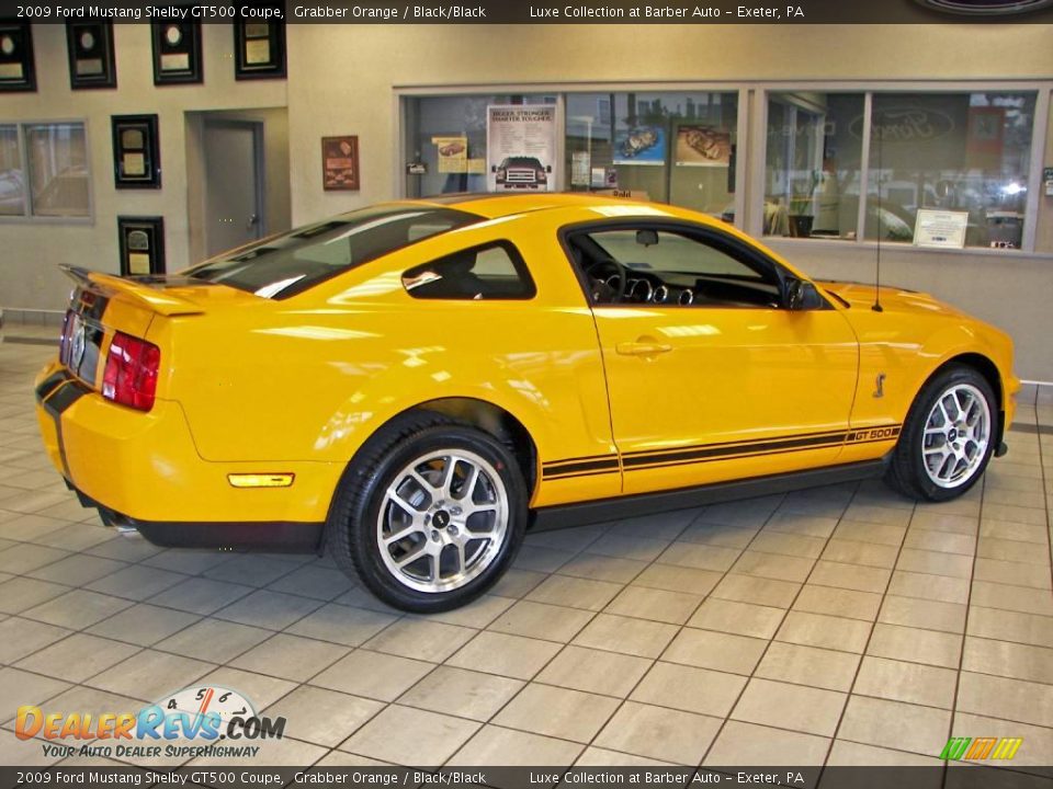 2009 Ford Mustang Shelby GT500 Coupe Grabber Orange / Black/Black Photo #7