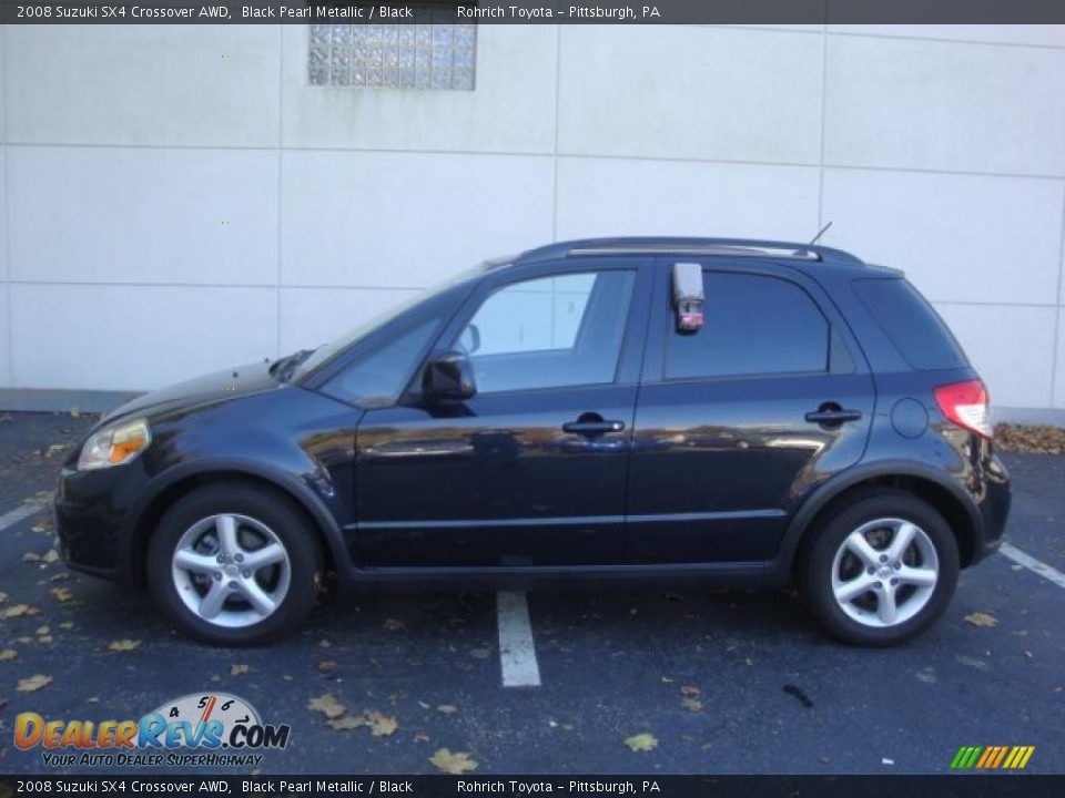 2008 Suzuki SX4 Crossover AWD Black Pearl Metallic / Black Photo #1