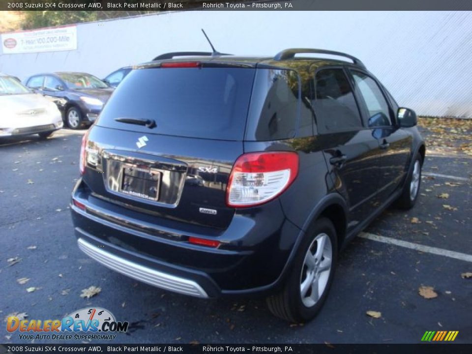 2008 Suzuki SX4 Crossover AWD Black Pearl Metallic / Black Photo #4