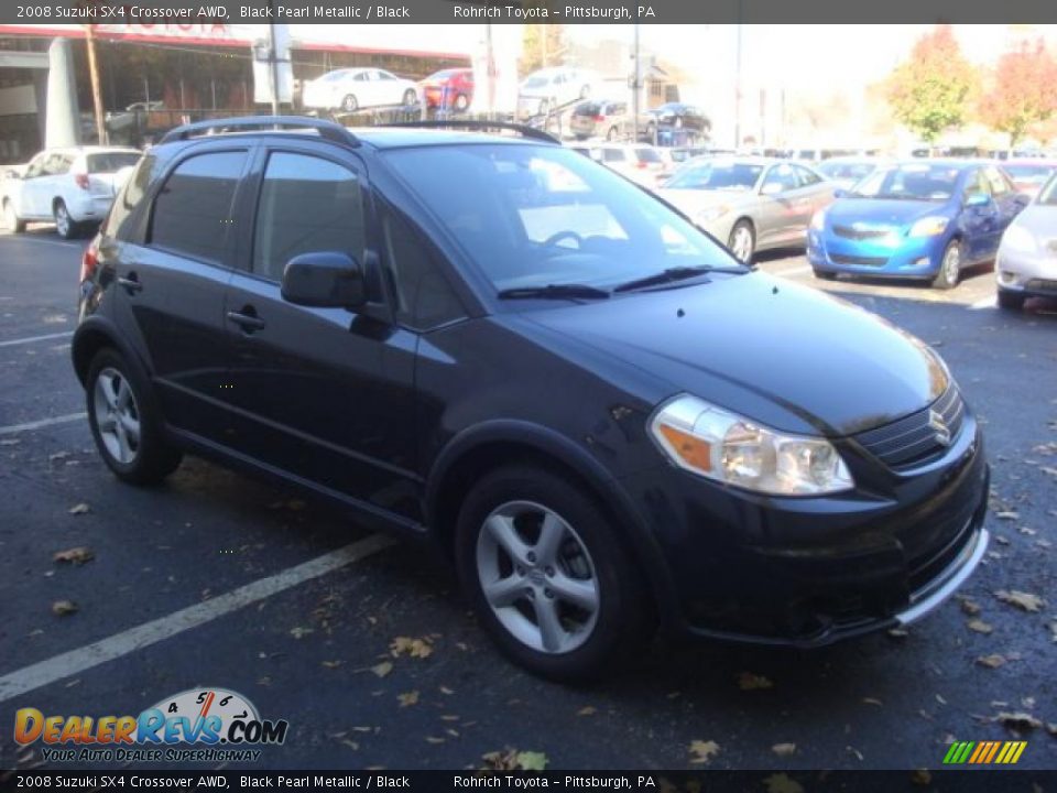 2008 Suzuki SX4 Crossover AWD Black Pearl Metallic / Black Photo #6