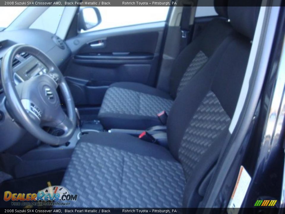 2008 Suzuki SX4 Crossover AWD Black Pearl Metallic / Black Photo #7