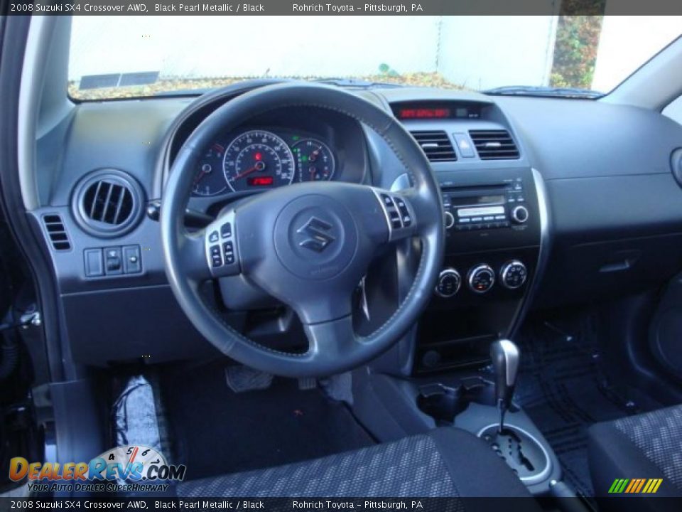 2008 Suzuki SX4 Crossover AWD Black Pearl Metallic / Black Photo #13