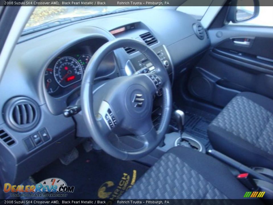 2008 Suzuki SX4 Crossover AWD Black Pearl Metallic / Black Photo #16